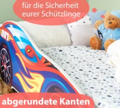 Alcube® Autobett 80x160 Mit LED-Beleuchtung PKW Burning Flame Mit Matratze Und Lattenrost Jugendbett Kinderbett 80x160 Cm - Blau -Kinderbett Geschäft 4089a2ea3148677127628d0efeac59e7