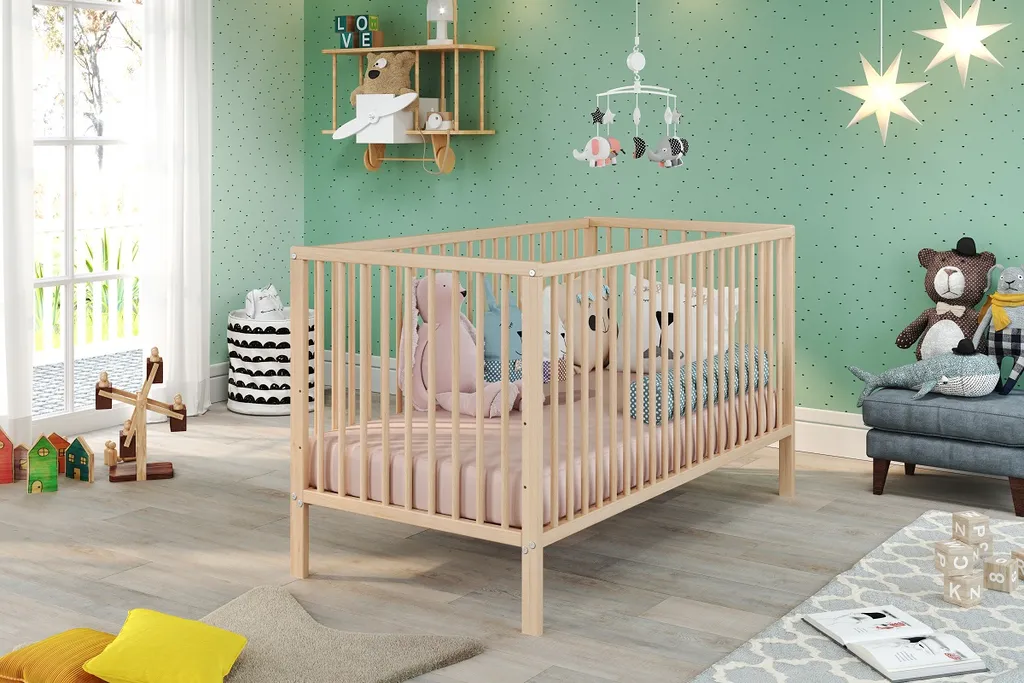 Babybett Babyzimmer Universal | Buche Massiv / Naturfarben 7 Babybett Babyzimmer Universal | Buche Massiv / Naturfarben – Bild 5