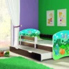 ACMA Jugendbett Kinderbett Junior-Bett Komplett-Set Mit Matratze Lattenrost Und Rausfallschutz Wenge 30 Dino 180x80 + Bettkasten -Kinderbett Geschäft 42bdc82380e86c45edde49aa807b1104