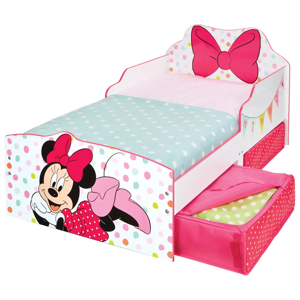 Minnie Mouse Exzellent Geformtes Kinderbett + Schubladen 3 Minnie Mouse Exzellent Geformtes Kinderbett + Schubladen