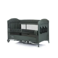Chipolino Reisebett Merida Leinen, Aufbewahrungstasche, Zwei Ebenen, Matratze Dunkelgrün -Kinderbett Geschäft 4462e0909e5c97fc817e74ab55632e0f