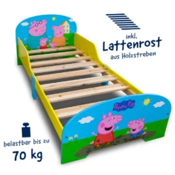 Peppa WUTZ Bett - Peppa Pig - Kinderbett - Mit Rausfallschutz - Maße 70x140 Cm -Kinder Bett Kinderzimmer Möbel 10 Peppa WUTZ Bett - Peppa Pig - Kinderbett - Mit Rausfallschutz - Maße 70x140 Cm -Kinder Bett Kinderzimmer Möbel -Kinderbett Geschäft 44b7f795ea6c4c7eb4e09fe62c6a34bd