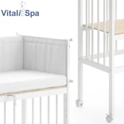 Vitalispa Beistellbett + Matratze + Nestchen Sophie Weiß 94 X 96 X 42,5 Cm Massivholz -Kinderbett Geschäft 461cb8c900c3828221b5920adff6b624