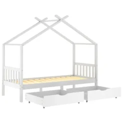 VidaXL Kinderbett Mit Schubladen Weiß Massivholz Kiefer 90x200 Cm -Kinderbett Geschäft 46b66ae869895aa02ff6c5171b0dad7c