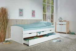 Stauraumbett Mit 2 Liegeflächen Rieka Massivholz Weiss 90 X 200 Cm 3 Schubladen Funktionsbett Schlafzimmer Kinderzimmer Inkl. Gästeliege 19 Stauraumbett Mit 2 Liegeflächen Rieka Massivholz Weiss 90 X 200 Cm 3 Schubladen Funktionsbett Schlafzimmer Kinderzimmer Inkl. Gästeliege -Kinderbett Geschäft 49067ed9842dd9b7d37d7f8c4ddc0384