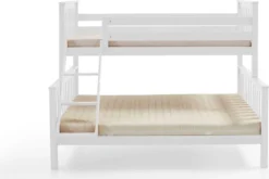 RELITA - Etagenbett 90/140 X 200 Cm Liegefläche Kick Buche Massiv Weiß Lackiert -Kinderbett Geschäft 4b5fed1d7a885be006ece0359efdad70