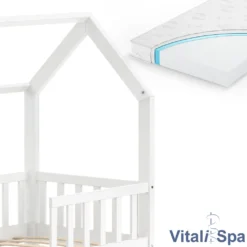 VitaliSpa Kinderbett Hausbett Spielbett Wiki 80x160cm Matratze Rausfallschutz -Kinderbett Geschäft 4beb14cb4841110d07823de5e3936934