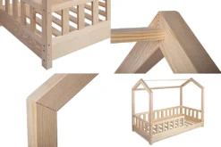 Alije Kieferholz Hausbett, 140x200 Cm, Mit Rausfallschutz, Kinderbett, Mit Lattenrost, Massiv Und Solide -Kinderbett Geschäft 4cc4844ff7babe7c22609c30a9251d62