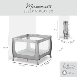 Hauck Sleep N Play SQ Nordic Grey -Kinderbett Geschäft 4e599cd65c65b5744095cb3590aaeeef