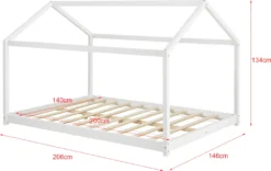 Kinderbett ’Cerro’ 140x200cm Hausbett Bettenhaus Spielbett Kiefernholz Weiß 11 Kinderbett ’Cerro’ 140x200cm Hausbett Bettenhaus Spielbett Kiefernholz Weiß -Kinderbett Geschäft 4fdc658990a0c2696dbd09a3f25992e4