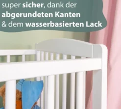 Alcube® Mitwachsendes Babybett 60 X 120 Cm Mit Schublade Gitterbett 120x60 Kiefernholz Zum Kinderbett Umbaubar In Weiß -Kinderbett Geschäft 5079ea0da238443a515760a71625c9a7