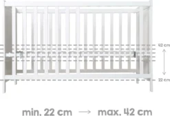Roba Mulitfunktionsbett Sterne Grau Mit Beistellfunktion, Lattenrost, Matratze, Bettreduzierer, Himmel, Himmelstange, Kinderbett, Anstellbett, Babybett, Höhenverstellbar, Liegefläche 60x120 Cm, Weiß -Kinderbett Geschäft 51636eb73a77efac6f4c2c4b44e6874b