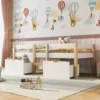 Merax Kinderbett 90x200cm Kinderhaus Hausbett Mit Rausfallschutz, Lattenrost & 2 Schubladen In Kiefer, Mädchen Jungen Bett, Weiß -Kinderbett Geschäft 53218d94196dfa7adb704118c2f0b49b