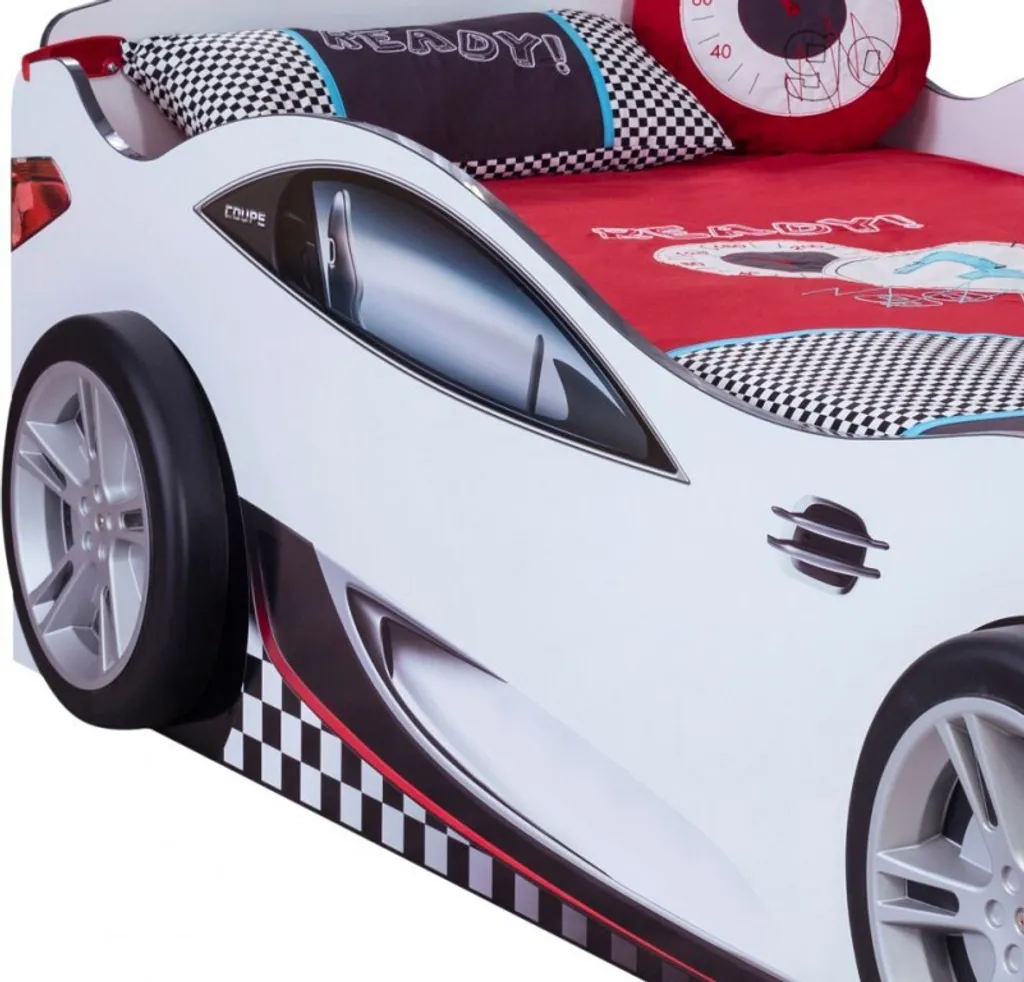 Cilek COUPE Autobett Kinderbett Bett Ausziehbett Rennfahrerbett Weiß, Matratzen Oben/unten:ohne 6 Cilek COUPE Autobett Kinderbett Bett Ausziehbett Rennfahrerbett Weiß, Matratzen Oben/unten:ohne – Bild 4