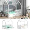 VitaliSpa Kinderbett Hausbett Gästebett Wiki Weiß 80x160cm Schublade Lattenrost -Kinderbett Geschäft 5804048c77e45fa7ce924d31d88af474
