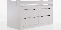Funktions-/Hochbett FLORI, LF 90 X 200 Cm Inkl. Lattenrost Und 8 Großen Schubladen -Kinderbett Geschäft 58b434515cb81c0778e6cc7d70f6d439