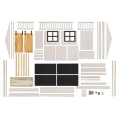 Juskys Kinderbett Farmhaus 90 X 200 Cm Mit Treppe, Dach & Fenster – Hochbett Rosa Für Kinder – Lattenrost Bis 150 Kg – Hausbett Aus Massivholz -Kinderbett Geschäft 58da0bbdb428915cb1d84cead13856f2