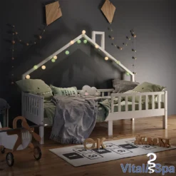 VitaliSpa Kinderbett Noemi Weiß 93 X 208 X 155 Cm Massivholz -Kinderbett Geschäft 59792d55cc84319a90c04840d0d60de4