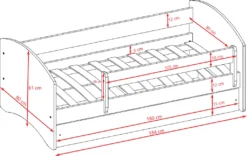 Kinderbett 180x80 Mit Rausfallschutz, Lattenrost & Schublade In Weiß 80 X 180 Mädchen Jungen Bett Skandi -Kinderbett Geschäft 5d2e53d5b5aa67a5381800b628be74cb