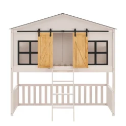 Juskys Kinderbett Farmhaus 90 X 200 Cm Mit Treppe, Dach & Fenster – Hochbett Rosa Für Kinder – Lattenrost Bis 150 Kg – Hausbett Aus Massivholz -Kinderbett Geschäft 5d3ea43ef82bfb6940cb73541da62161