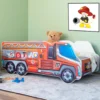 Alcube® Autobett 70x140 Cm LKW Feuerwehr Mit Matratze Und Lattenrost Kinderbett 70x140 TRUCK Spielbett Massivholzbett Rot -Kinderbett Geschäft 5d7c275119c704f26dadf78340e97a67