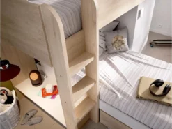 Etagenbett Mit Stauraum Modulierbar - 2 X 90 X 190 Cm - Eichefarben & Weiß - RICARDO -Kinderbett Geschäft 610ce64fe7c7391ce30af48750759d8a