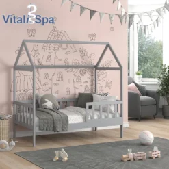 VitaliSpa Kinderbett Liz Grau 167 X 165 X 87 Cm Massivholz -Kinderbett Geschäft 62879502d8cc6cb1ee30d26e75070a8a