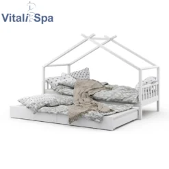 VitaliSpa Kinderbett + Bettschublade Design Weiß 208 X 146 X 97 Cm Massivholz -Kinderbett Geschäft 646cbd67a8242aeb2063bf341129cd7b