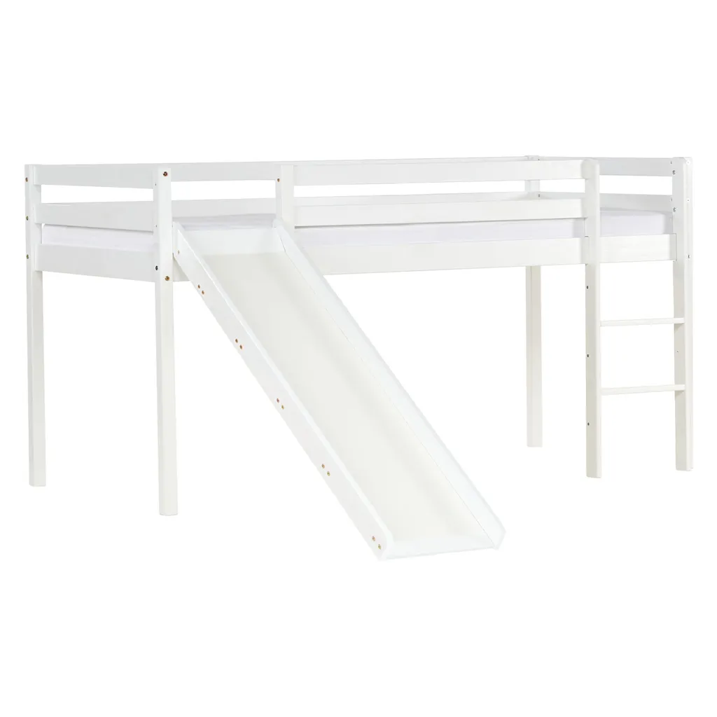 Homestyle4u 2124, Hochbett Mit Rutsche Und Lattenrost Kinderbett Weiß Kiefer 90x200 Cm Jugendbett Spielbett Rutschbett 3 Homestyle4u 2124, Hochbett Mit Rutsche Und Lattenrost Kinderbett Weiß Kiefer 90x200 Cm Jugendbett Spielbett Rutschbett