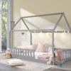 Hausbett »Kinderbett ROSI PLUS 120x200 Grau Kiefer« (Einzelbett Mit Lattenrost Und Abnehmbarem Rausfallschutz) -Kinderbett Geschäft 671b1f8ef688b24adbd9a3e2072b0140
