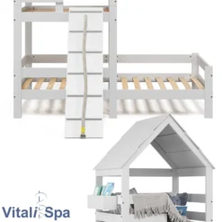 VitaliSpa Spielturmbett Teddy Weiß 208 X 235 X 108 Cm Massivholz 15 VitaliSpa Spielturmbett Teddy Weiß 208 X 235 X 108 Cm Massivholz -Kinderbett Geschäft 677b5e0e1534ce862a80d19ec5d2b9e7