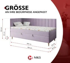Bett Maja 3 Kinderbett Boxspringbett - Jugendbett Einzelbett Links - Grau 90 X 200 Cm 10 Bett Maja 3 Kinderbett Boxspringbett - Jugendbett Einzelbett Links - Grau 90 X 200 Cm -Kinderbett Geschäft 67c9d5b81539c3cfaafcb1b2c02834da