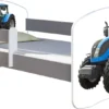 ACMA Jugendbett Kinderbett Junior-Bett Komplett-Set Mit Matratze Lattenrost Und Rausfallschutz Grau 42 Traktor 160x80 -Kinderbett Geschäft 6962d09220edb800d35f5e08abb40d84