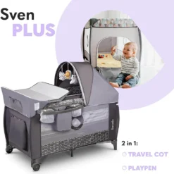 Reisebett Lionelo Sven Plus Grey Scandi Babybett Kinderbett Mit Wickelablage Klappbar -Kinderbett Geschäft 6f19d02581f404a0b9977f916f11e1eb