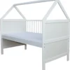 Babybett Kinderbett Juniorbett Bett Haus 140x70 Cm Umbaubar Mit Matratze Weiss -Kinderbett Geschäft 7136c8c2e1354f559d0b02abb10e8531 1