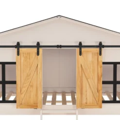 Juskys Kinderbett Farmhaus 90 X 200 Cm Mit Treppe, Dach & Fenster – Hochbett Rosa Für Kinder – Lattenrost Bis 150 Kg – Hausbett Aus Massivholz -Kinderbett Geschäft 71b9fb933d1db8a787b2282577e01995