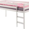 Hochbett ERIK Spielbett Kinderbett Bett, Kiefer Massiv Weiß Lackiert Mit Leiter 90 X 200 Cm (B X L) -Kinderbett Geschäft 732095b9dcfddbc5af6b7651f254eba8