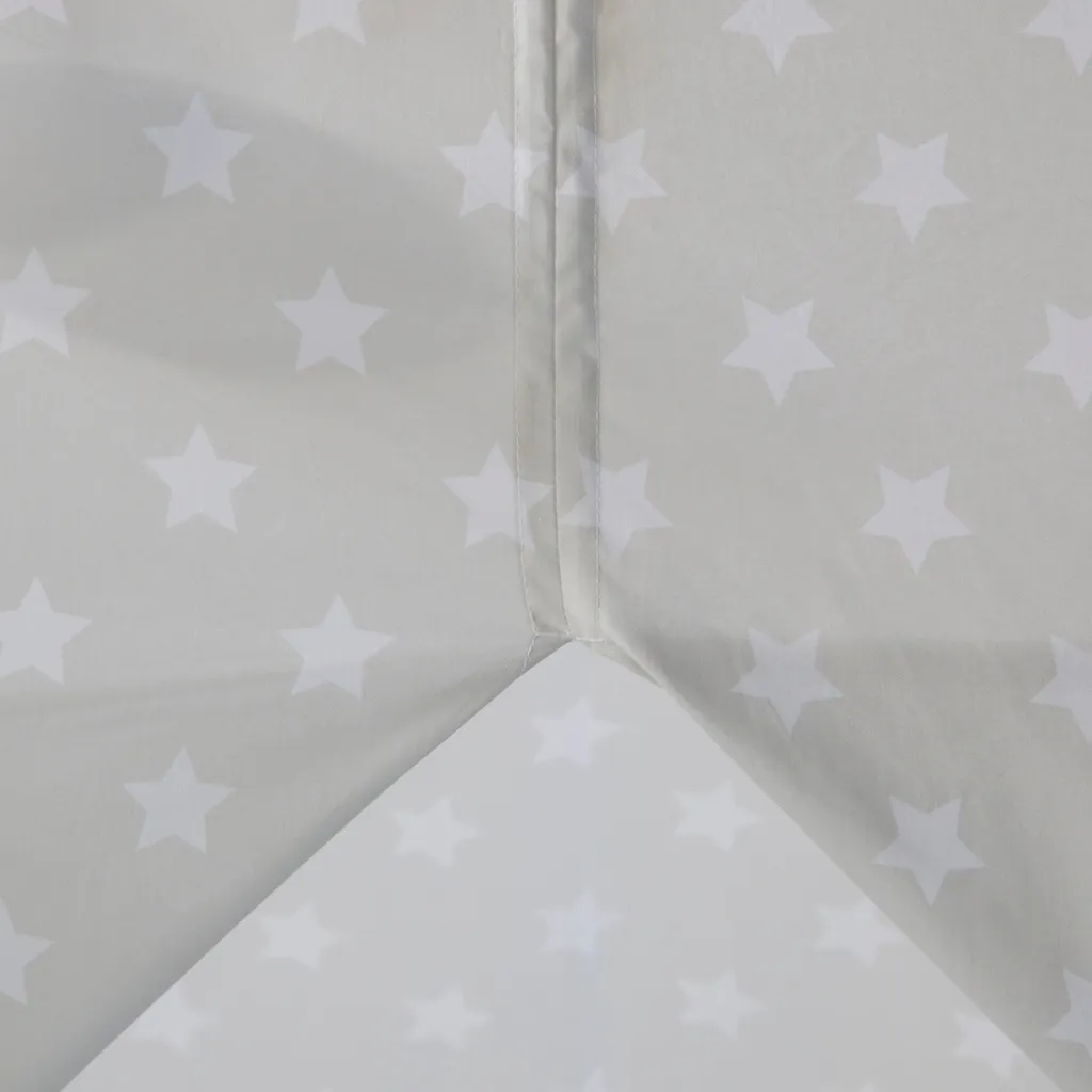 Homestyle4u 1967, Kinderbett 90x200 Cm, Tipi Zelt Grau Mit Sterne, Holz Kiefer 11 Homestyle4u 1967, Kinderbett 90x200 Cm, Tipi Zelt Grau Mit Sterne, Holz Kiefer – Bild 9