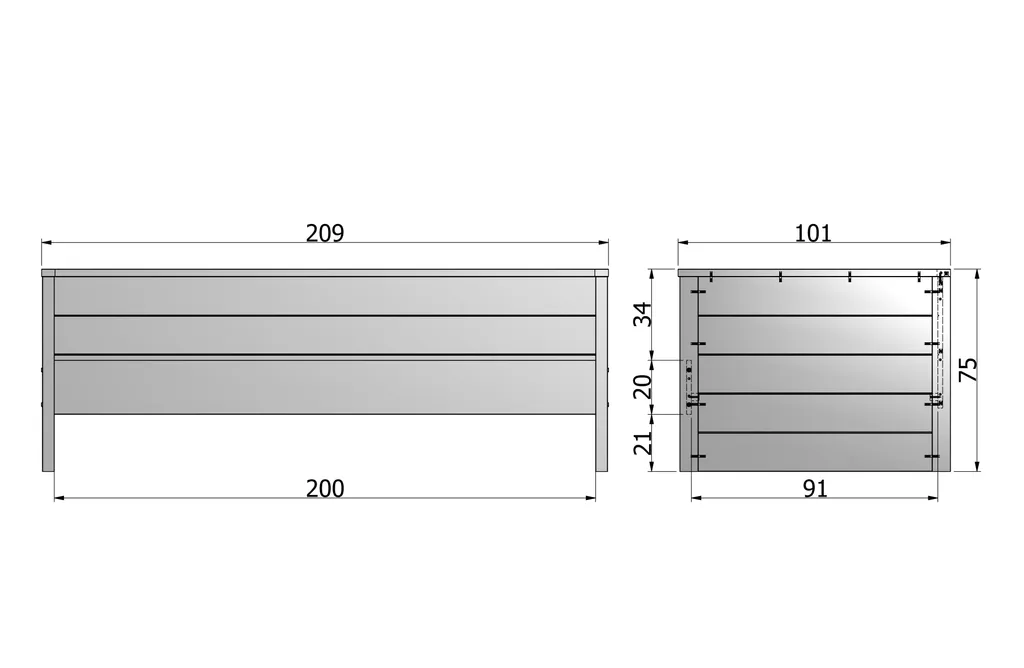 WOOOD Jade Kinderbett 90x200 Cm - Jugendbett Mit Stauschublade - Weiß - 74x209x100 Cm 7 WOOOD Jade Kinderbett 90x200 Cm - Jugendbett Mit Stauschublade - Weiß - 74x209x100 Cm – Bild 5