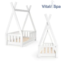VitaliSpa Kinderbett Tipi Weiß 148 X 166 X 76 Cm Massivholz -Kinderbett Geschäft 74cc4e61ffb86f3001ab8bf4b229f5b3