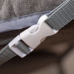 HOMCOM Baby Beistellbett Kinderbett Reisebett Für 0-6 Monate Baby Stubenwagen Mit Matratze Netzfenster Transporttasche Höhenverstellbar Faltbar Metall Oxfordstoff Grau -Kinderbett Geschäft 753b91b739062970b94b405e81846b35