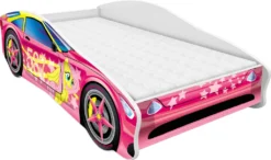 ACMA Jugendbett Kinderbett Auto-Bett Junior Cars Bett Komplett-Set Mit Matratze, Lattenrost Und Rausfallschutz 160x80 Cm - CAR-8 -Kinderbett Geschäft 77174f871b77c5df32584b237cd80b19 1