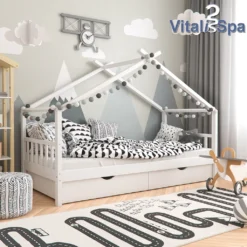 VitaliSpa Kinderbett + Schubladen Design Weiß 208 X 146 X 97 Cm Massivholz -Kinderbett Geschäft 781b313fa2f66ded4d7fbaae51aa21a0