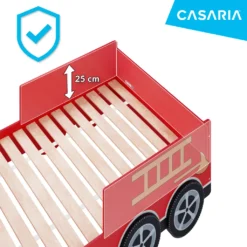 Kinder Bett Feuerwehr Optik Liegefläche 200x90 Cm Holzbett Inkl. Lattenrost Autobett 3D Räder Sirene Lenkrad -Kinderbett Geschäft 7c5b8faa840880524a0cf77ac9c96a47