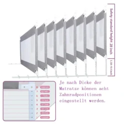 Zehnhase Bettgitter Bettschutzgitter Kinderbettgitter Babybettgitter 120 Cm, Grau, 1 Seite -Kinderbett Geschäft 7e580bc52d76164201402ae76043d4c3