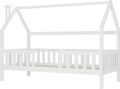 Merax Kinderbett 90x200 Cm Hausbett Mit Zaun Und Schornstein, Robuste Lattenroste Aus Kiefernholz, Kinderhaus Spielbett Für Die Kinder, Weiß 11 Merax Kinderbett 90x200 Cm Hausbett Mit Zaun Und Schornstein, Robuste Lattenroste Aus Kiefernholz, Kinderhaus Spielbett Für Die Kinder, Weiß -Kinderbett Geschäft 7ea3e54e861b321989bf5d38e42ddaa0