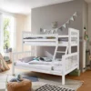 RELITA - Etagenbett 90/140 X 200 Cm Liegefläche Kick Buche Massiv Weiß Lackiert -Kinderbett Geschäft 7ece6600522924741ad6e2c230a34f58