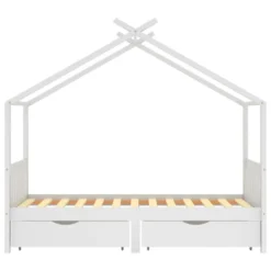 VidaXL Kinderbett Mit Schubladen Weiß Massivholz Kiefer 90x200 Cm -Kinderbett Geschäft 815cc3da00c5623d5960df17381d3b99