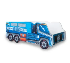 Alcube® Autobett 70x140 Cm LKW Polizei Mit Matratze Und Lattenrost Kinderbett 70x140 TRUCK Spielbett Massivholzbett Blau -Kinderbett Geschäft 8242735c0e32434e20b5b86d4464ffc5