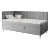 Bett Maja 3 Kinderbett Boxspringbett - Jugendbett Einzelbett Links - Grau 90 X 200 Cm -Kinderbett Geschäft 825c9f286a8404398d66f003eca306ee